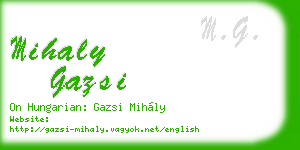 mihaly gazsi business card